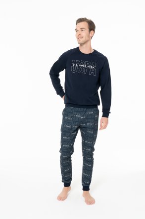 U.S.POLO ASSN. Pánský domácí komplet 18968 modrý